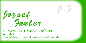 jozsef famler business card